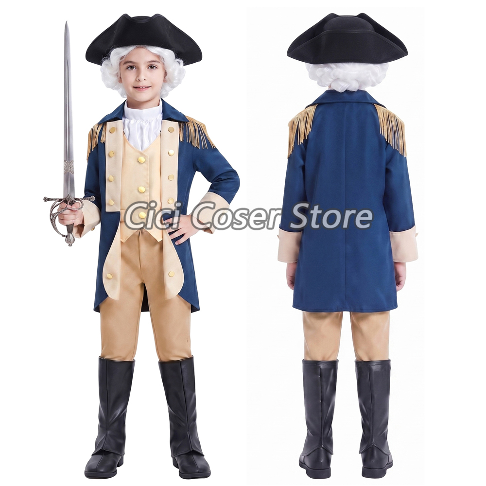 Halloween Costume Kids - Kinderen koloniale George Washington kostuum historische