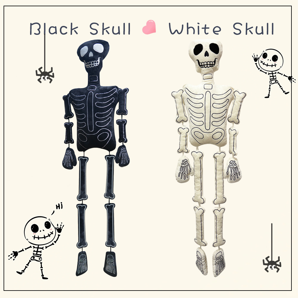 Halloween Skeleton Decoration - Halloween Skelet Pluche Pop Witte Botten