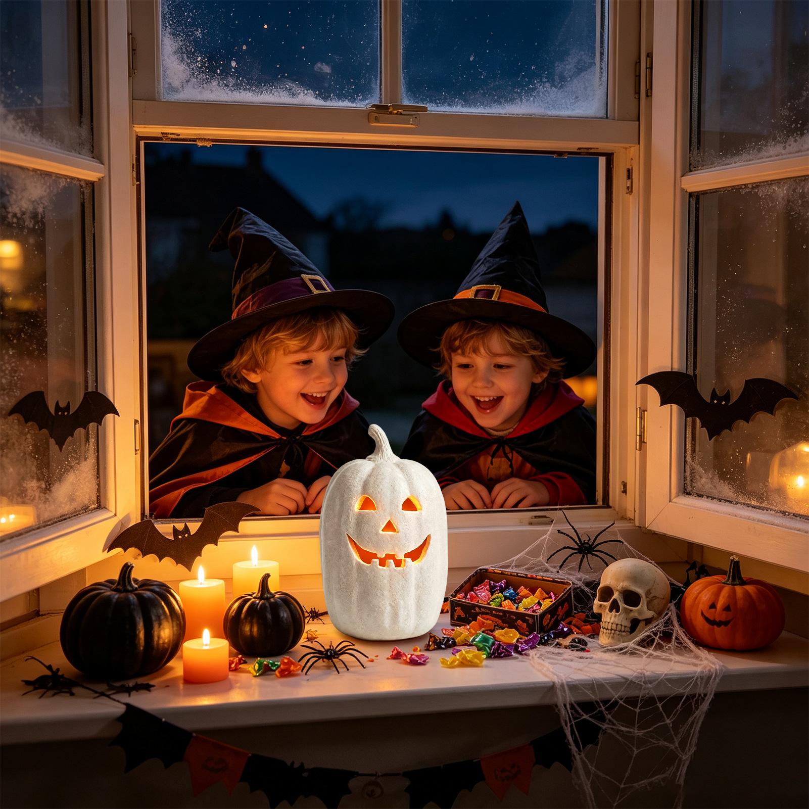 Pumpkin Lantern Halloween - Halloween pompoen decoratie, hars pompoen, handgemaakte