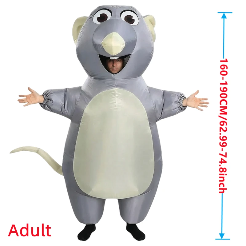 Opblaasbaar grijs muiskostuum  - Halloween Costume Kids recensie en prijs