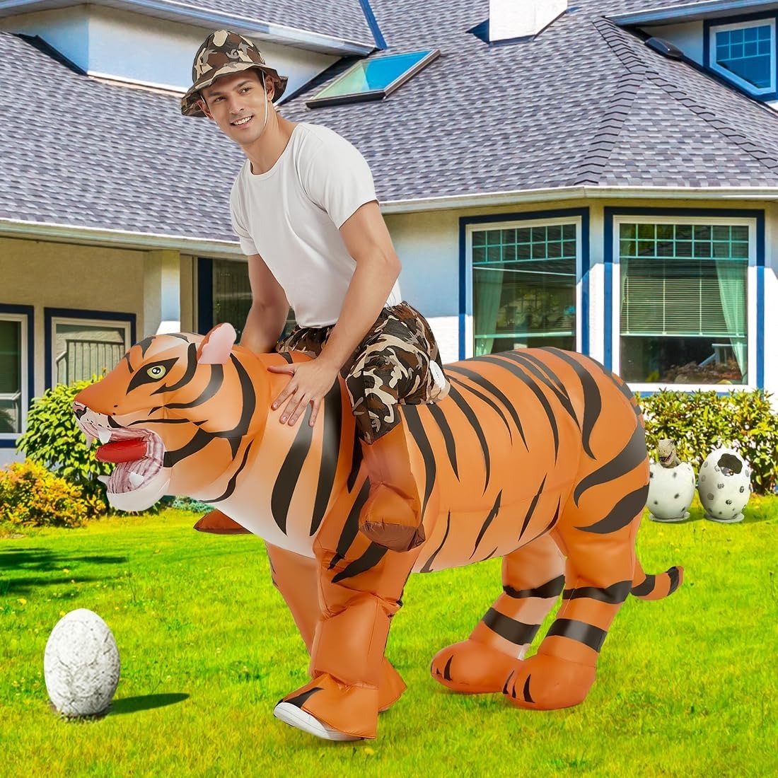 Opblaasbaar tijgerkostuum voor - Halloween Costume Adult recensie en prijs