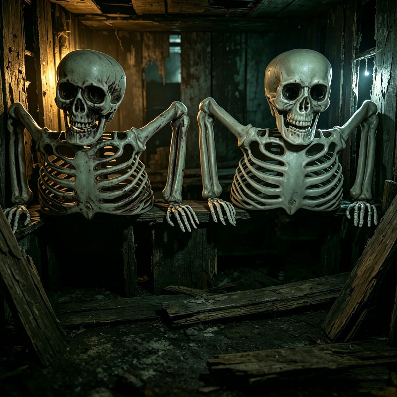 Horror Half Skelet Schedel Orn - Halloween Skeleton Decoration recensie en prijs