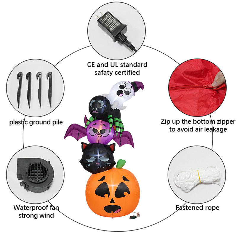 18m Halloween opblaasbare deco - Halloween Pumpkin Decor Led recensie en prijs