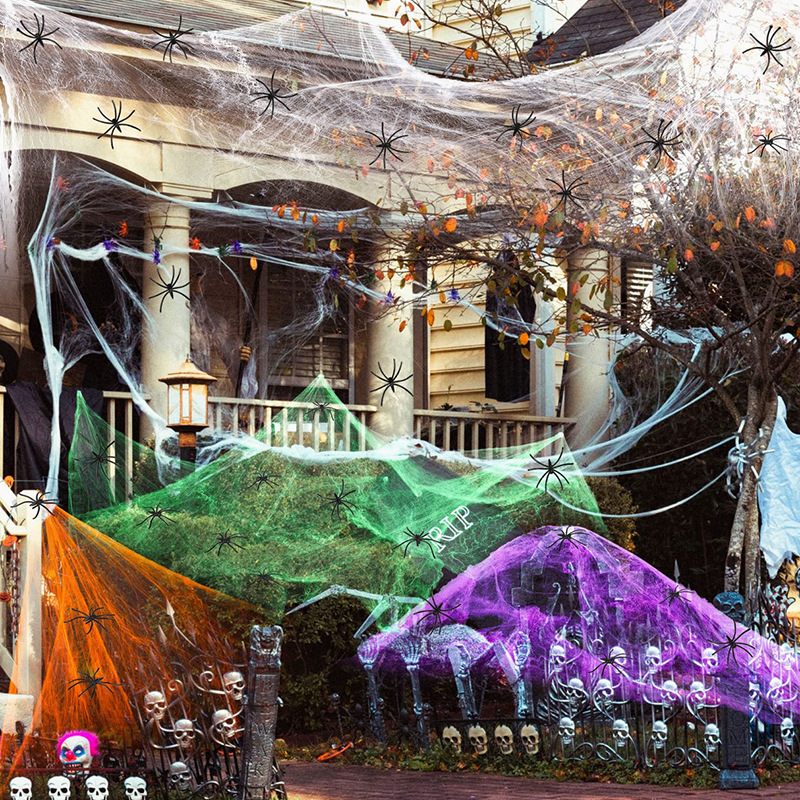 Halloween-decoratie: witte spi - Spider Web Halloween Decoration recensie en prijs